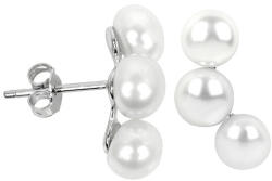 JwL Luxury Pearls Ezüst fülbevaló három igazgyönggyel JL0283