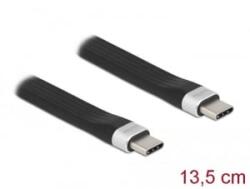 Delock USB-C - USB-C 2 FPC lapos csík kábel 13, 5 cm fekete (85770)