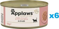 Applaws Cat Adult Tuna with Salmon in Broth Mancare umeda pisici, cu ton si somon in sos 6x156 g