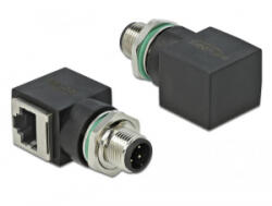 Delock hálózati adapter M12 4 tűs - RJ45 anya (66313) (66313)