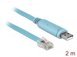 Delock USB 2.0 A-típusú apa > 1 x soros RS-232 RJ45 apa adapter 2m kék (64185)
