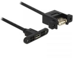 Delock USB 2.0 Hosszabbítókábel [1x USB 2.0 dugó, mikro B típus - 1x USB 2.0 alj, A típus] 1.00 m Fekete (85110)
