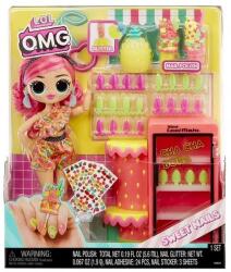 MGA Entertainment Papusa L. O. L. Surprise OMG Sweet Nails Pinky Pops Fruit Shop, 30 cm Papusa