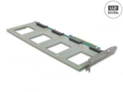 Delock PCI Express 4.0 x16 kártya - 4 x belső U. 2 NVMe SFF-8639 (90169)