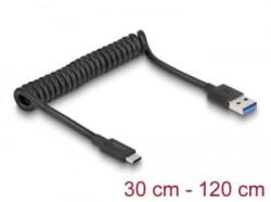 Delock USB 3.1 Gen 2 USB-A - USB Type-C csavart kábel fekete (85349) (85349)