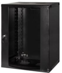 LogiLink 19' fali állvány 15U 540 x 450 mm, szétszerelt, fekete (W15F64B) (W15F64B)