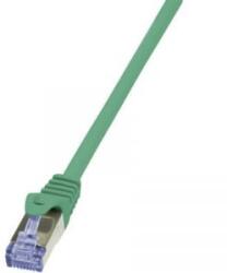 LogiLink RJ45 Hálózat Csatlakozókábel CAT 6A S/FTP 1.00 m Zöld Lángálló, Halogénmentes, Védővel LogiLink