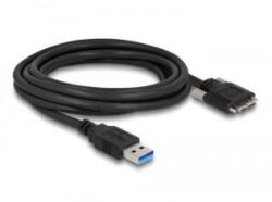 Delock USB 3.0 A-Típusú dugó - Micro-B Típusú dugó csavarokkal ellátott kábel 3m (87801) (87801) - aqua
