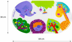 AKUKU csúszásgátló kádba 69x38cm szafari - babamarket