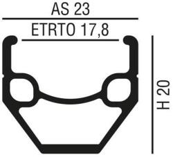 VeloGo Abroncs 28" (622) 36H alu df. ezüst V3IT V-fék