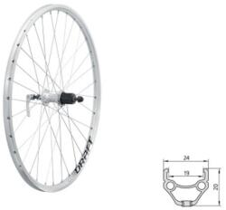 Kellys Fűzött hátsó kerék Draft V-brake R, 26", silver