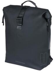 Basil egyoldalas táska és hátizsák SoHo Backpack Nordlicht, világítással, Hook ON, fekete - bringaboard