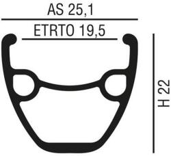 VeloGo Abroncs 28" (622) 36H alu df. fekete P. DISK szege