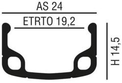 VeloGo Abroncs 26x1 3/8 (590) 36H alu szimpla ezüst RI