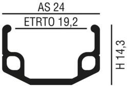 VeloGo Abroncs 24" (507) 36H alu szimpla ezüst SI (var-3904010)