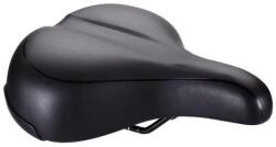 BBB Cycling nyereg BSD-94 Meander Upright, unisex, szintetikus bevonat, anatómiai csatornával, lebegő szivacsos, 225mm széles, 265mm hosszú, fekete