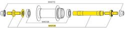 Mavic Rear Comete Track Axle + Adjt. Nut + Fork Supports