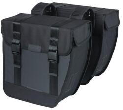 Basil dupla táska Tour Waterproof XL, Universal Bridge System, fekete - bringaboard