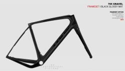 LOOK Váz Szett 765 Gravel Disc Black Glossy Mat M