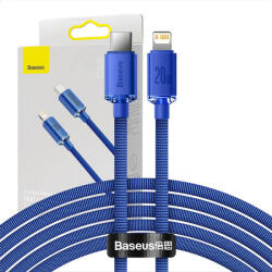 Baseus Crystal Shine USB-C-Lightning kábel, 20W, PD, 2m (kék) - smartdiszkont