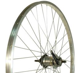 Neuzer kerékpár Neuzer Kerék 26-Os Hátsó Szimpla Falú Remerx Ezüst Felni Menetes Shimano Nexus3 Kontrás Agy