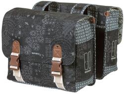 Basil dupla táska Boheme Double Bag, Universal Bridge System, charcoal fekete - bringaboard
