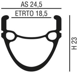 VeloGo Abroncs 28" (622) 36H alu df. fek. MIXL V-fék