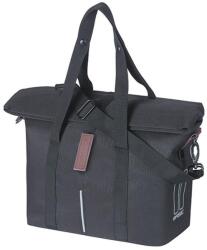 Basil egyoldalas táska City Handbag 3in1 KF-Hook ON-MIK ready, fekete - bringaboard