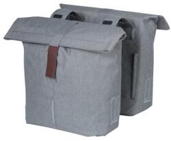 Basil dupla táska City Double Bag, Universal Bridge System, szürke - bringaboard