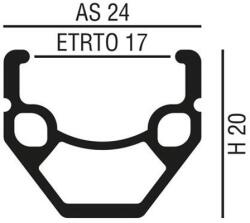 VeloGo Abroncs 27, 5" (584) 36H alu df. fekete V3 V-fék