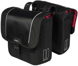 Basil dupla táska Sport Design Double Bag, Universal Bridge System, fekete - bringaboard