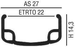 VeloGo Abroncs 20" (406) 36H alu szimpla ezüst AN