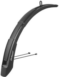 POLISPORT első-hátsó sárvédő szett EXPANDER cross 26/27.5/29", 65 mm széles, rövid első pálcás verzió (első villához rögzíthető), fekete