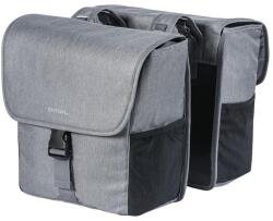 Basil dupla táska Go Double Bag, Universal Bridge System, szürke - bringaboard