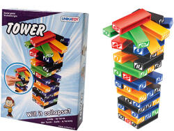 UNIKATOY Mini Jenga Torony Ügyességi Társasjáték - Lányoknak és Fiúknak, 3 éves kortól