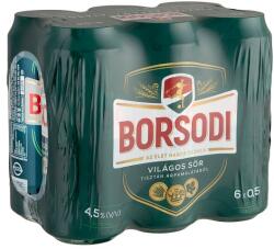 Borsodi világos sör 4, 5% 6 x 0, 5 l
