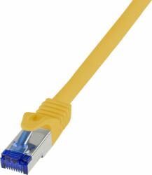 LogiLink C6A027S Ultraflex S/FTP Cat6A csatlakozós Cat7 RJ45 Patch kábel 0.5m - Sárga (C6A027S)