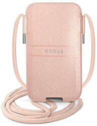 Guess Handbag GUPHMPSASBPI 6.1" pink/pink Saffiano Strap