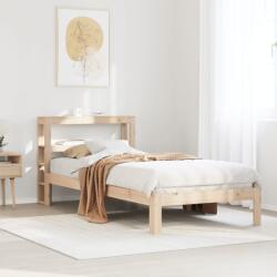 vidaXL tömör fenyőfa ágykeret fejtámlával 75 x 190 cm (3306031)
