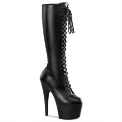 Pleaser USA Pleaser Adore-2023 Blk Str Faux Leather/Blk Matte 42