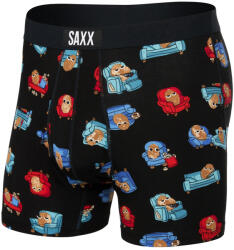 Saxx Ultra Super Soft Boxer BF boxeralsó XL / fekete/piros