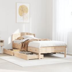 vidaXL tömör fenyőfa ágy matrac nélkül 100 x 200 cm (3301842)