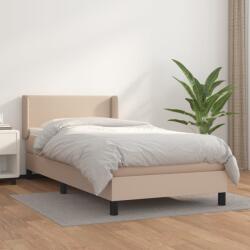 vidaXL cappuccino színű műbőr rugós ágy matraccal 100 x 200 cm (3130708)