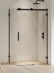 NEW TRENDY Softi X Black zuhanykabin 110x90 cm négyszögletes fekete matt/átlátszó üveg EXK-5388 (EXK5388)