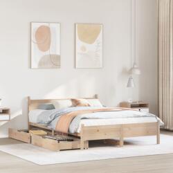 vidaXL tömör fenyőfa ágykeret ágy matrac nélkül 120 x 200 cm (3309773)