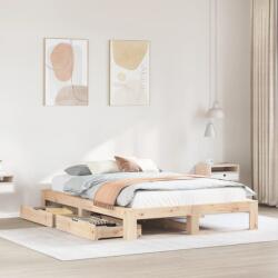 vidaXL tömör fenyőfa ágy matrac nélkül 150x200 cm (3308996) - vidaxl