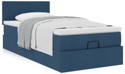 vidaXL Ottomán ágy matraccal Kék 100x200 cm anyagból (3311358)
