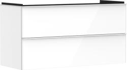 Hansgrohe Xelu Q Mosdószekrény mosdóhoz 1180/475 két fiókkal, matt fehér fogantyú/magasfényű fehér 54035700 (54035700)