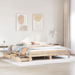 vidaXL tömör fenyőfa ágy matrac nélkül 200 x 200 cm (3309026)