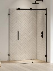 NEW TRENDY Softi X Black zuhanykabin 100x90 cm négyszögletes fekete matt/átlátszó üveg EXK-5378